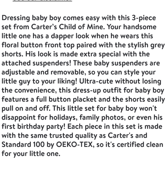 Carter's Child of Mine Baby Boy Outfit 3-Piece Set, 12 months - Picture 14 of 15